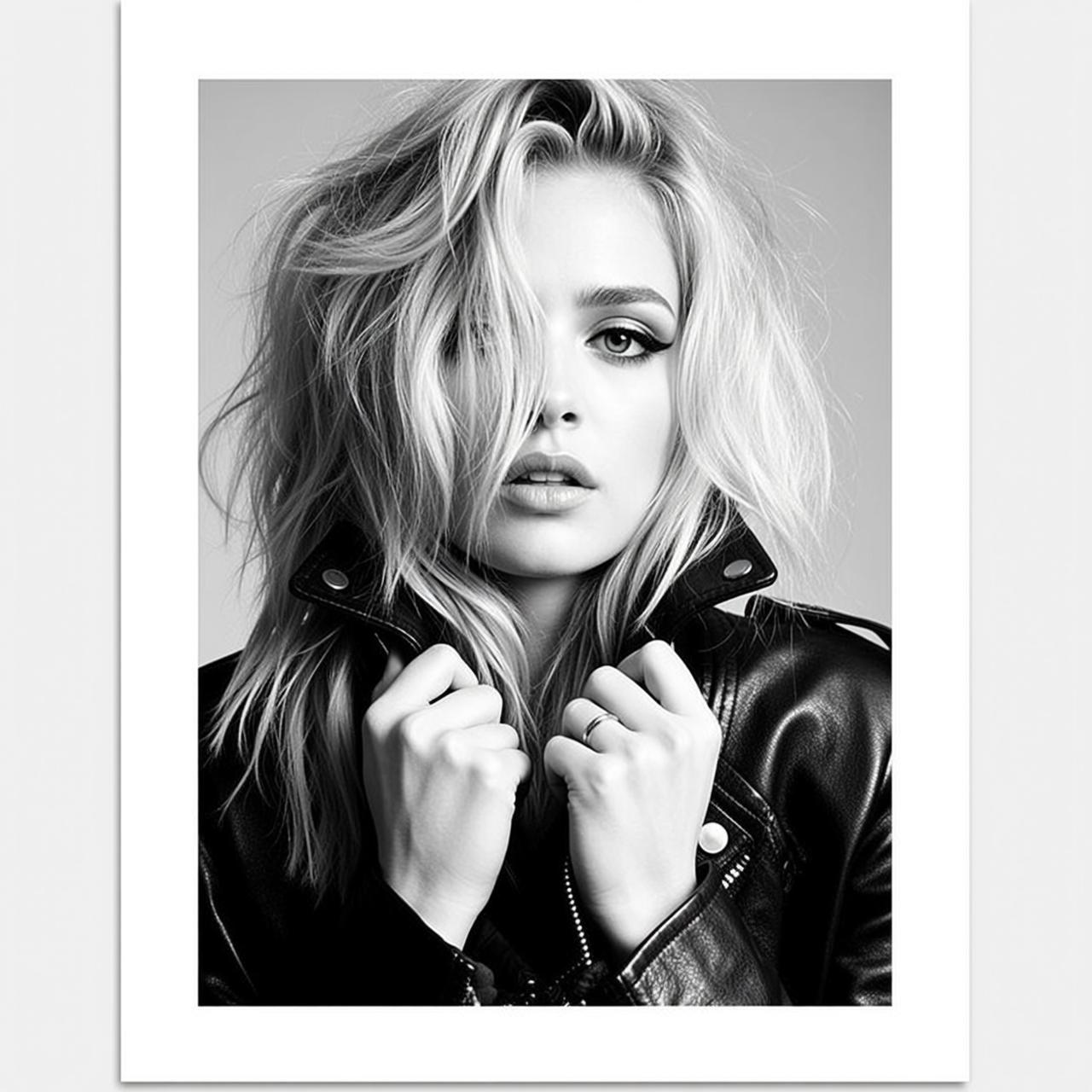 Medium Shot Portrait Young Woman With Tousled Wavy Blonde Hair reference photo