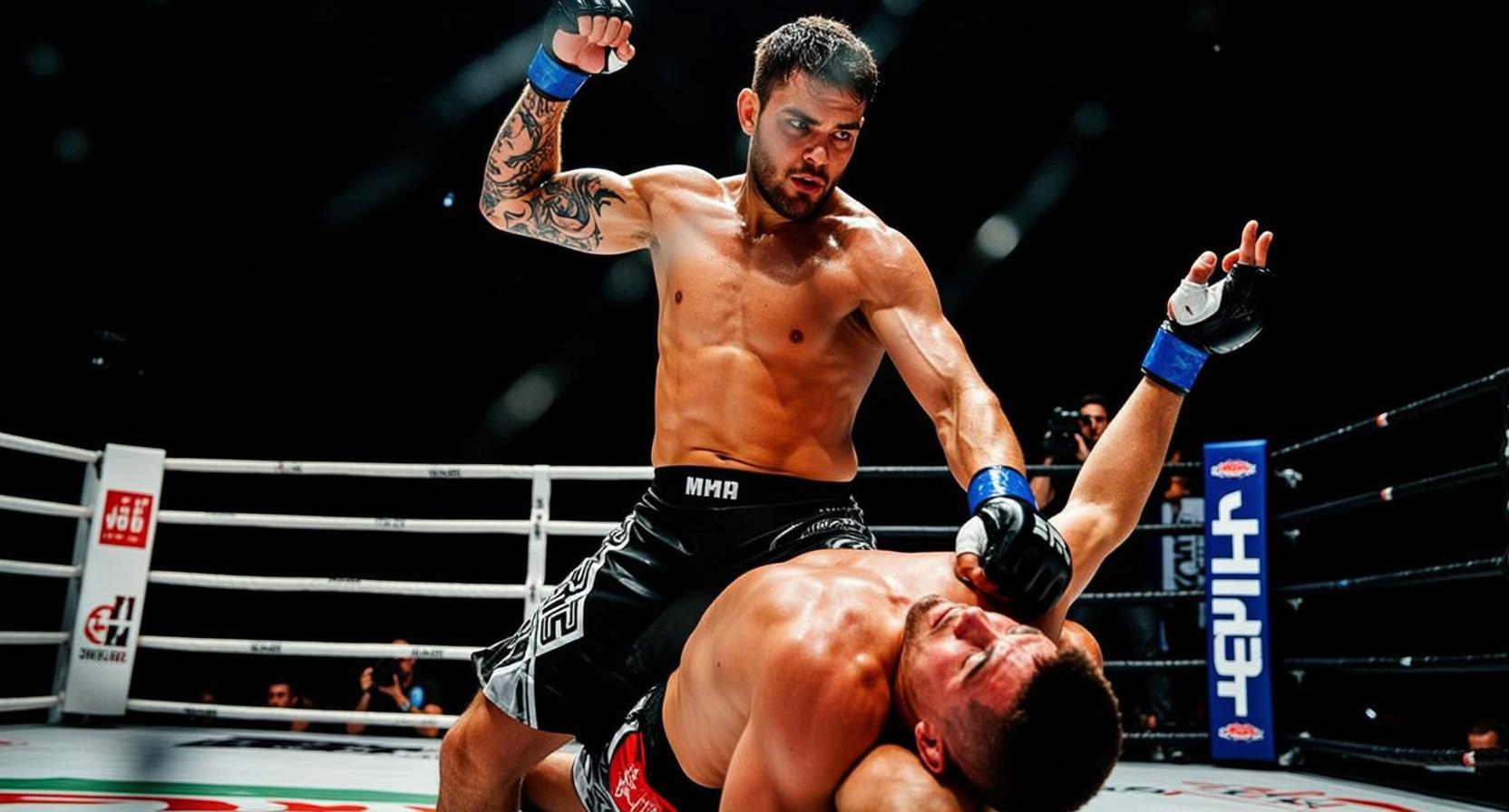 MMA Octagon Victory Pose reference photo