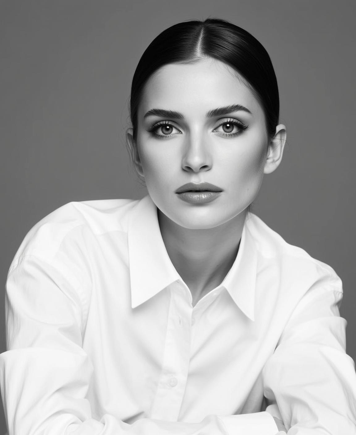 Luxury Young Dark Brown Pulled Back Bun reference photo
