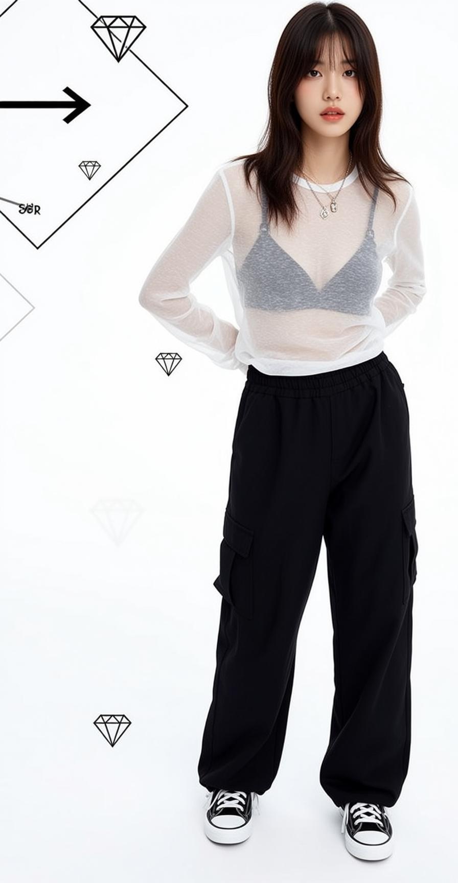 Acubi Full-body Studio Captures Standing Her Hands reference photo