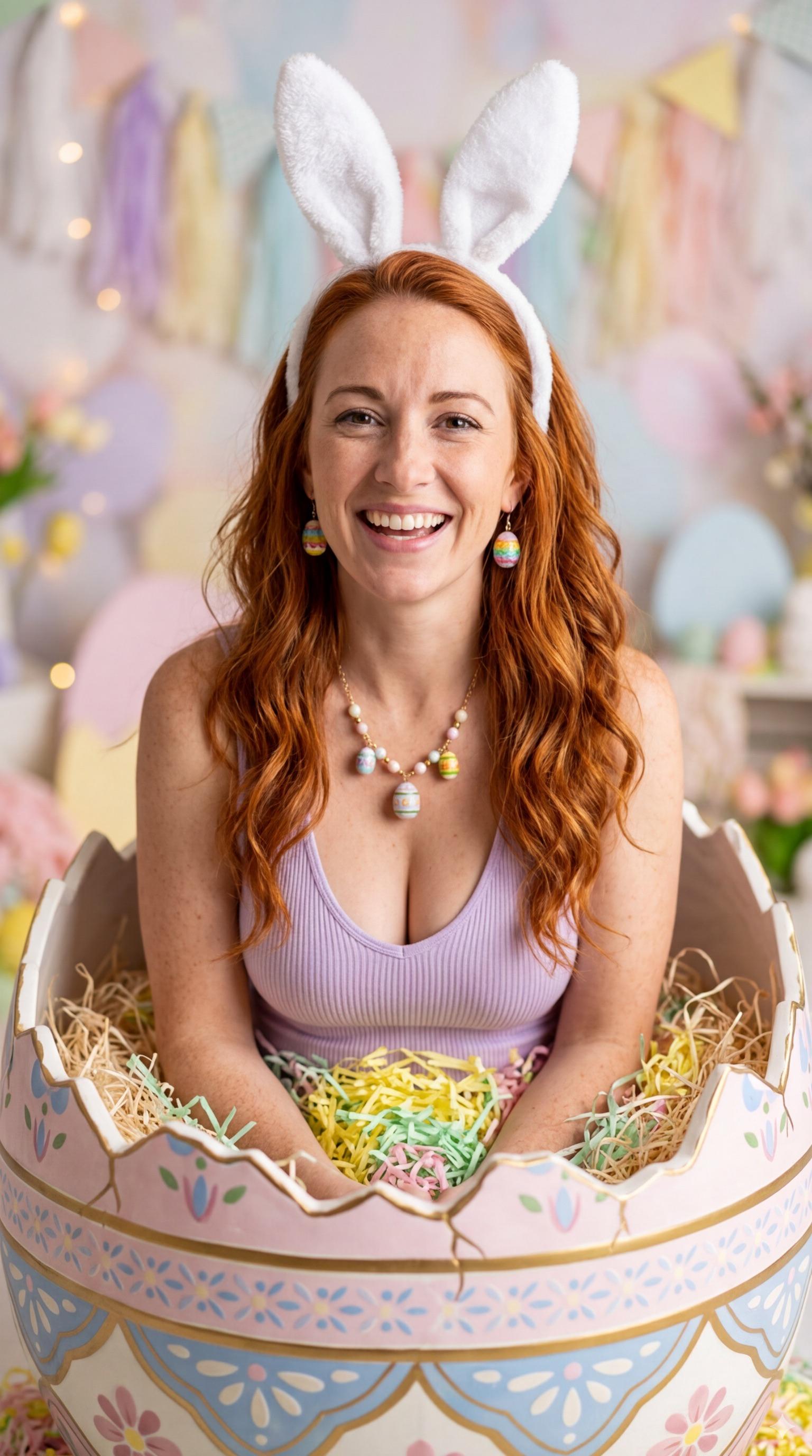 Cracked Egg Pastel Outfit Smiling reference photo