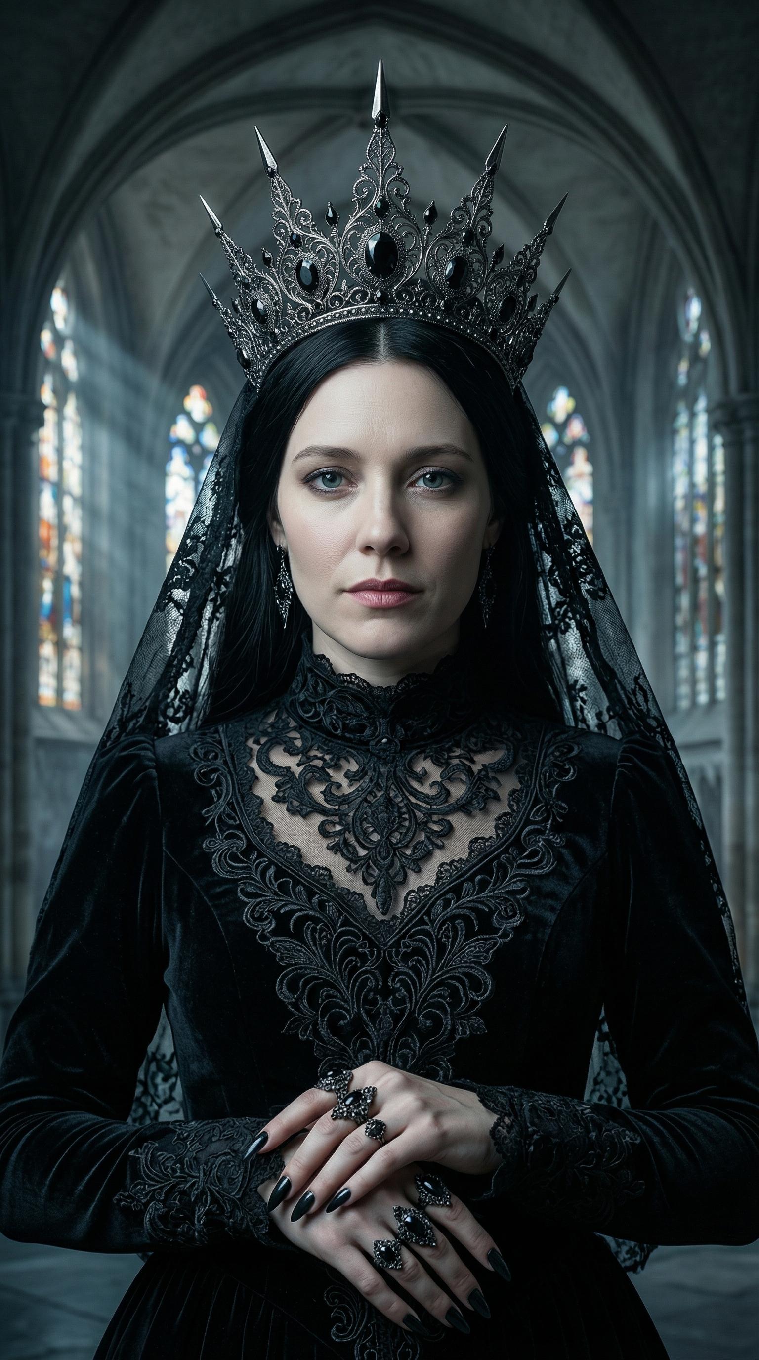 Gothic Lace Crown Dark Fantasy