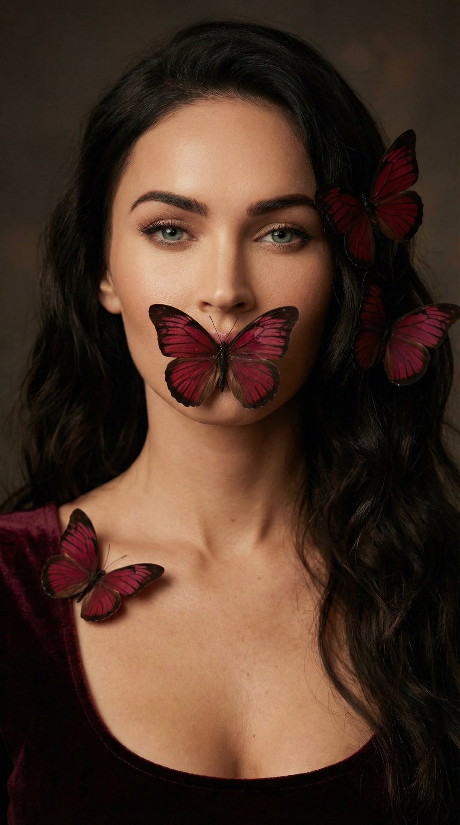 Realistic Woman Natural Freckles Introspection