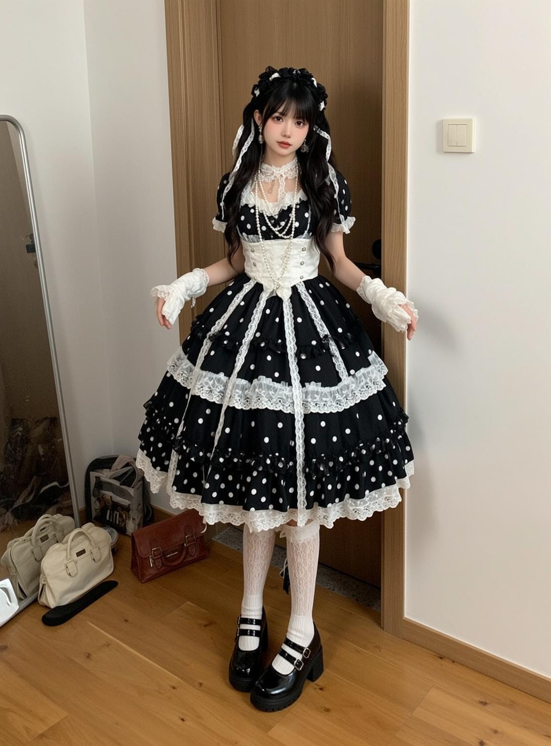 Polka Dot Lolita Outfit reference photo