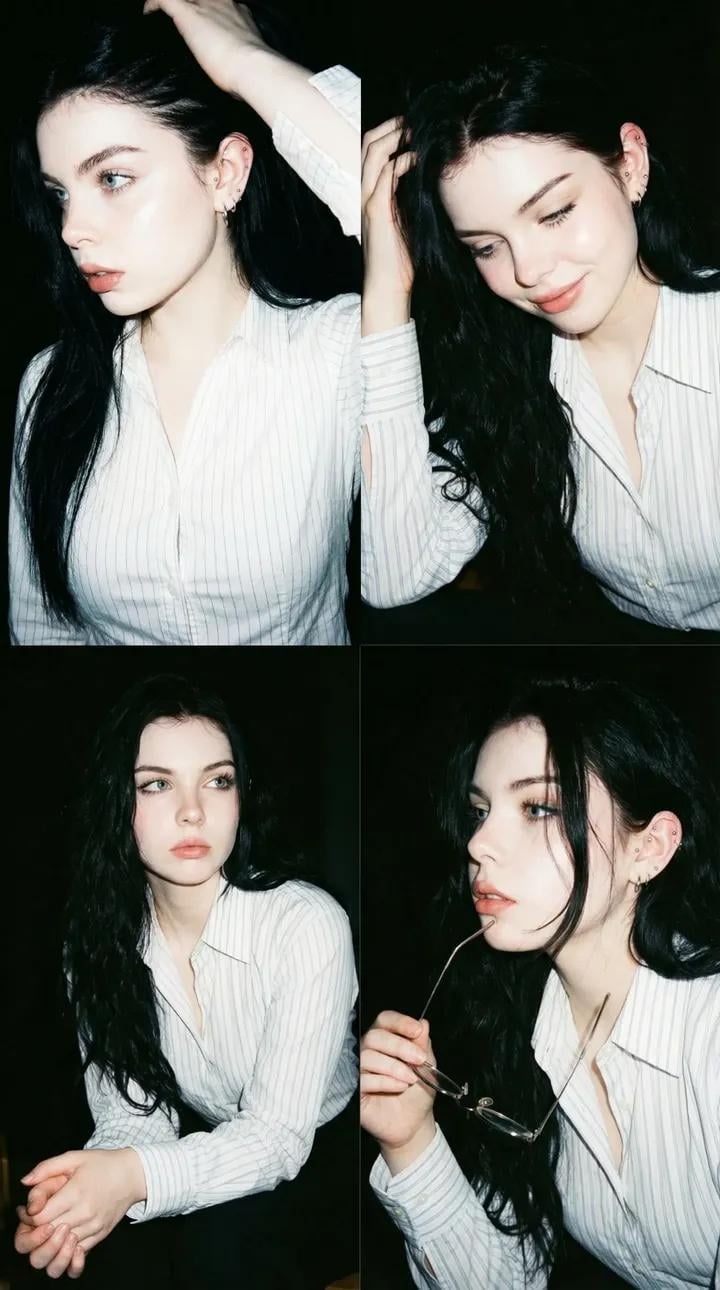 90s Disposable Camera Flash Portrait Dutch Angle