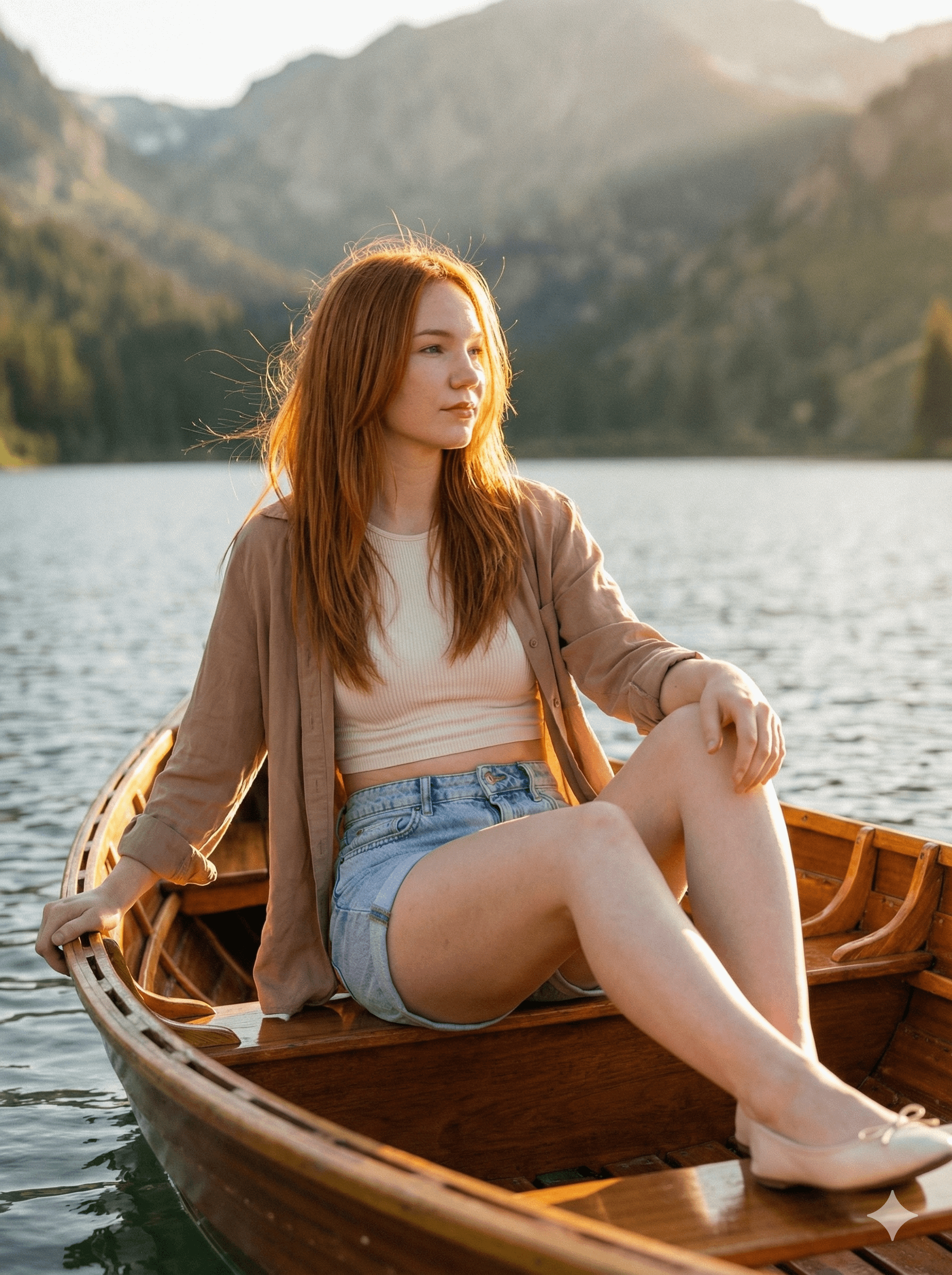 Redhead Lakeside Editorial Portrait