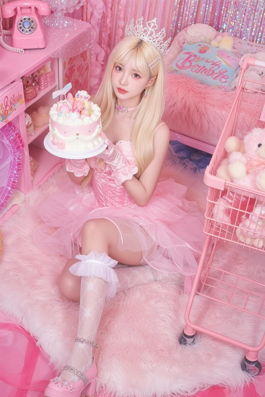 Pink Tutu Plate Pose reference photo