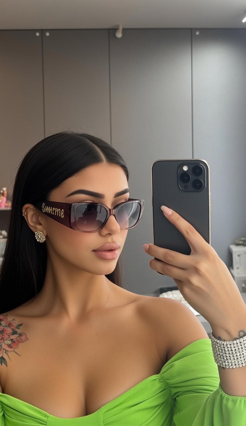 Explore Holding Smartphone Her Right Hand Angled reference photo