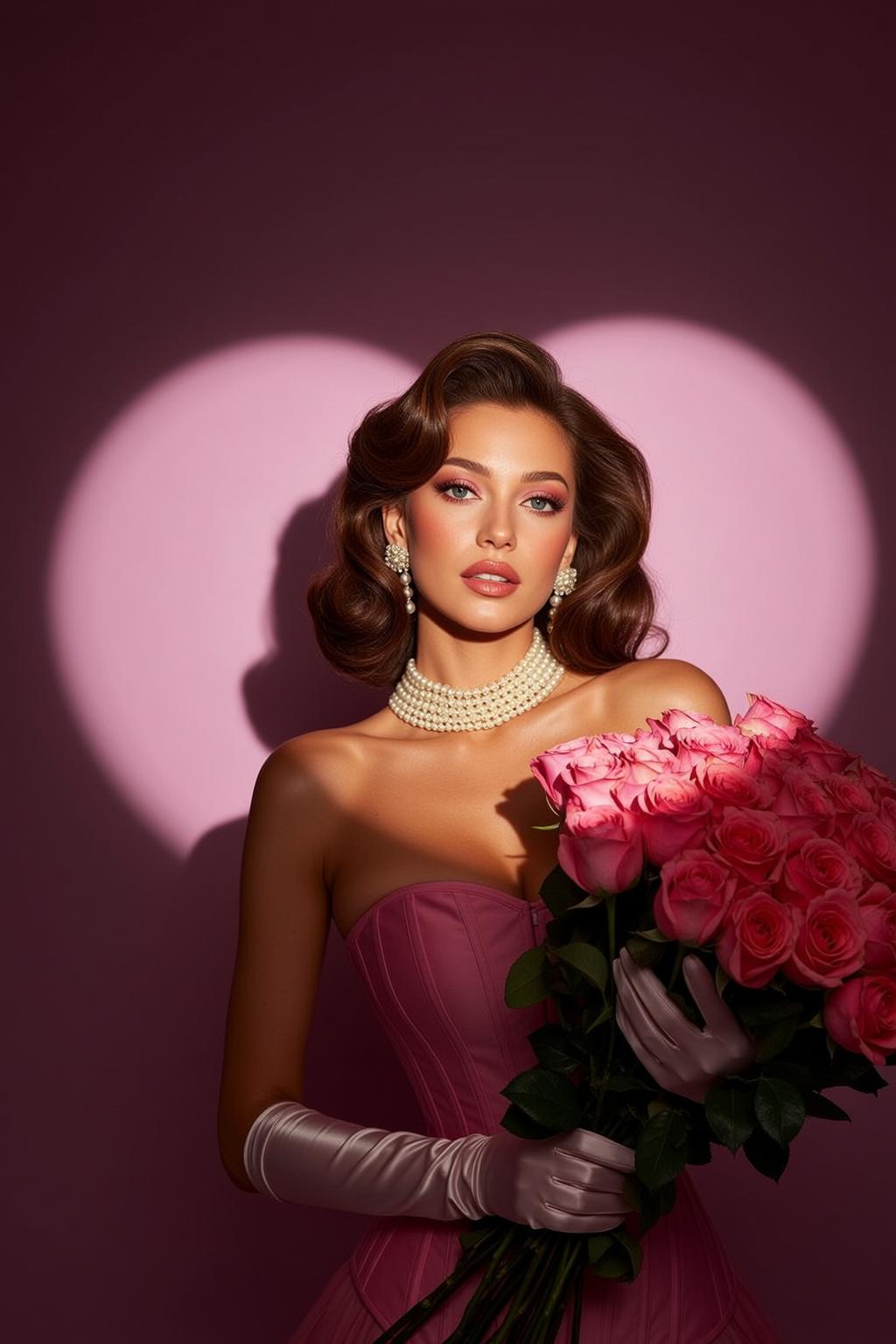 Pink Roses Heart Spotlight reference photo