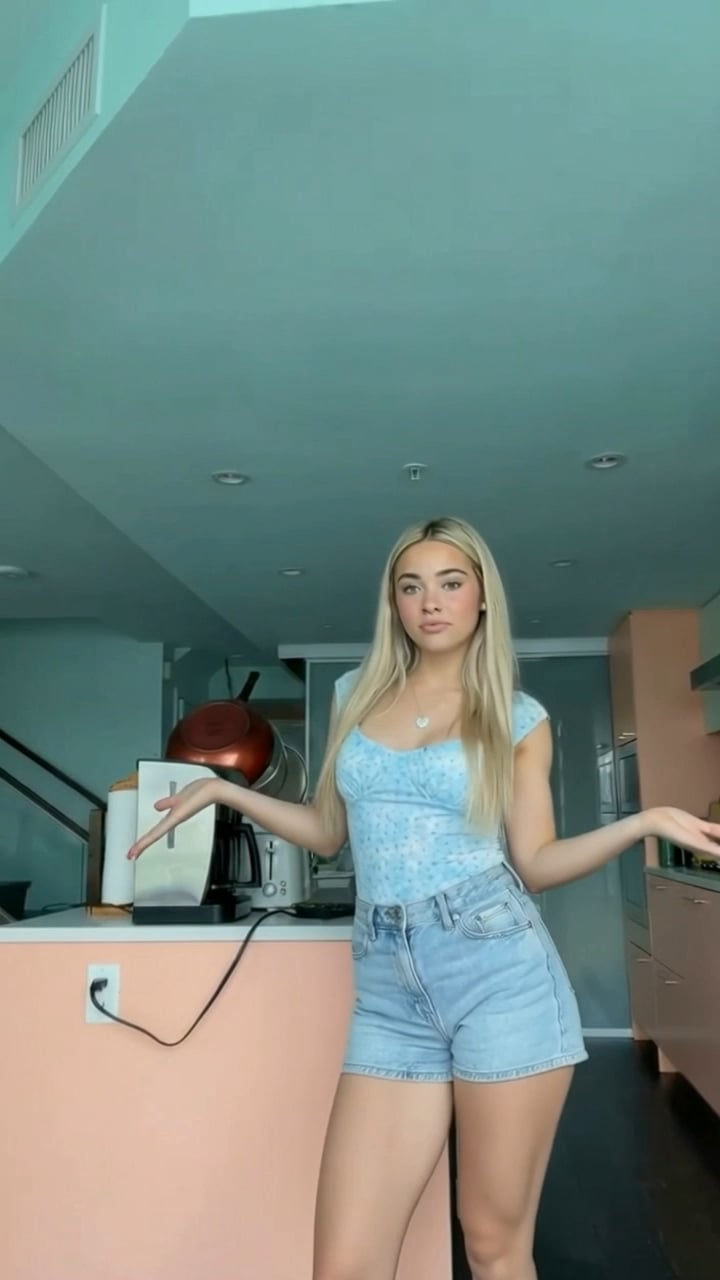 Realistic Kitchen Woman Questioning Gesture