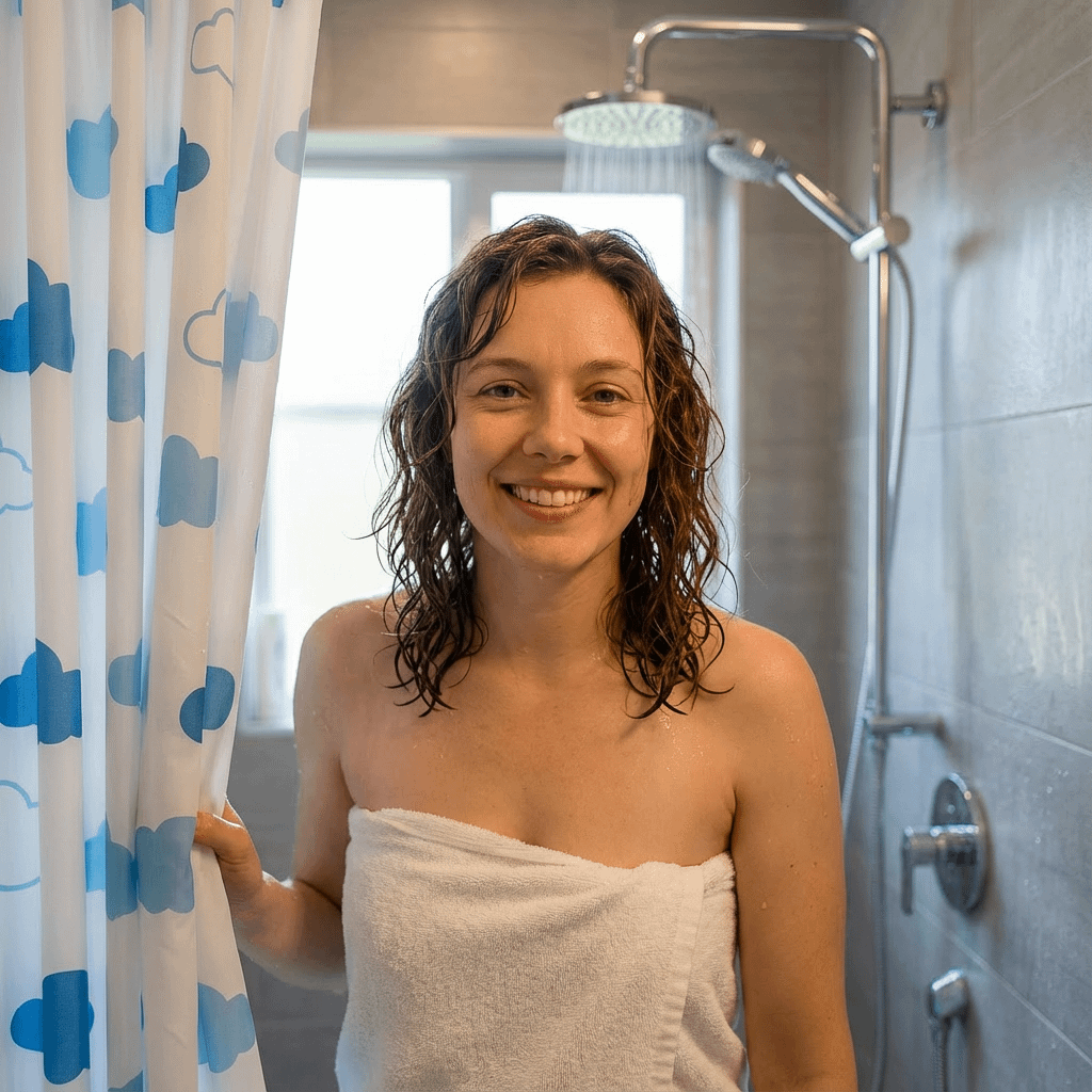 Modern Bathroom Shower Playful Clouds
