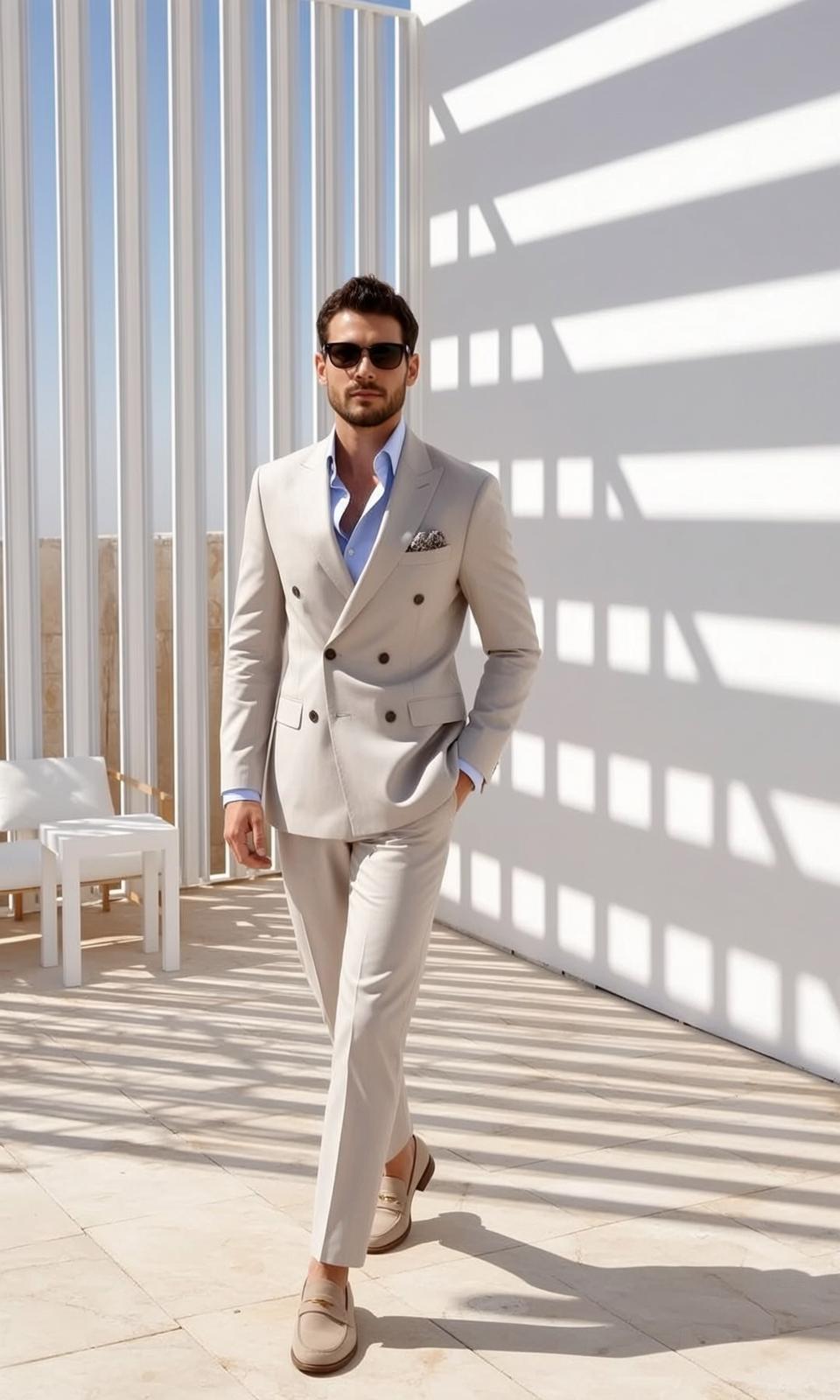 Beige Suit Patio Walk reference photo