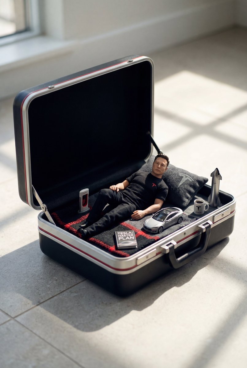 Miniature Person Suitcase Diorama Realistic