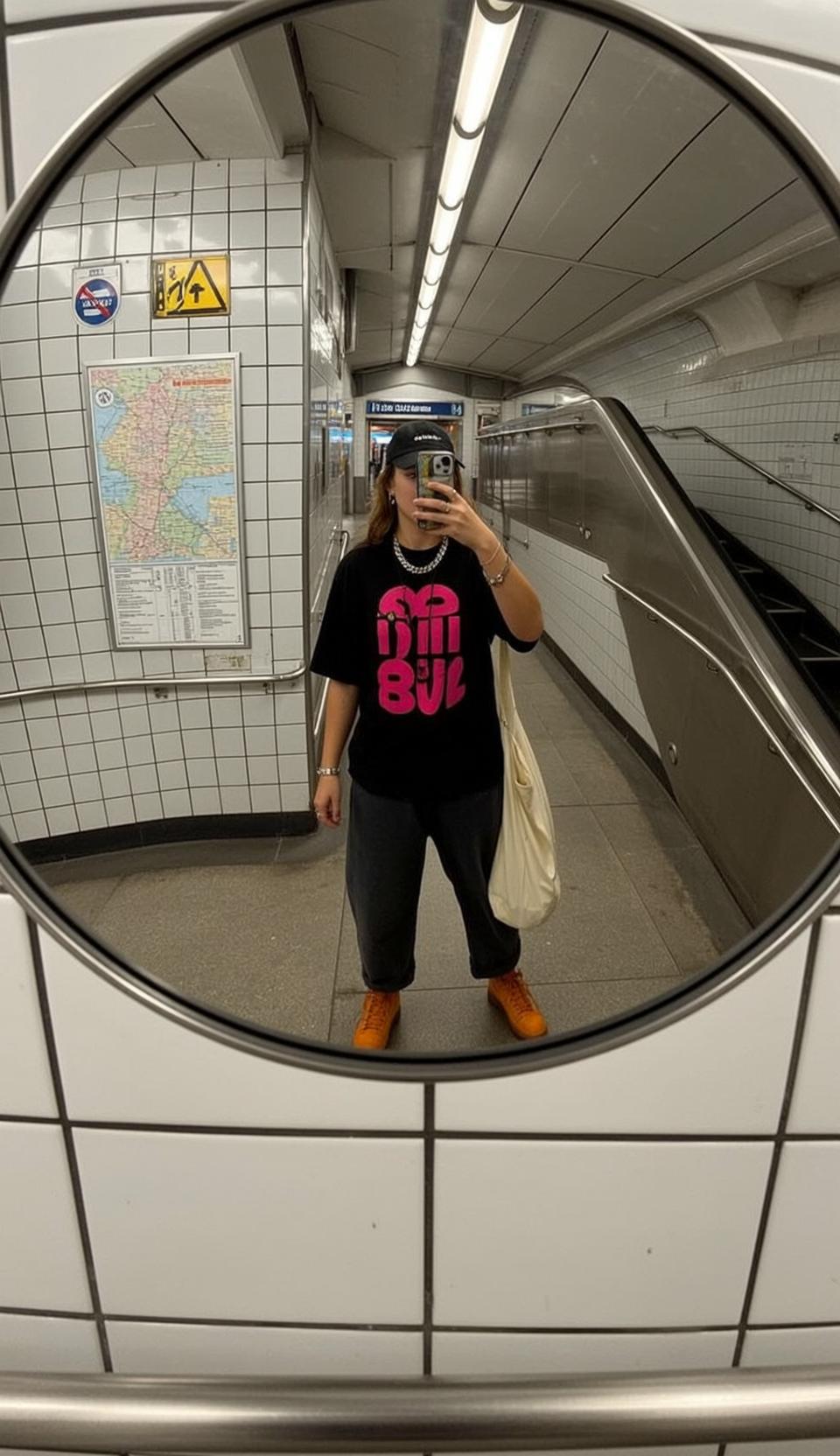 Fisheye Young Brown Long Fair Black T-shirt