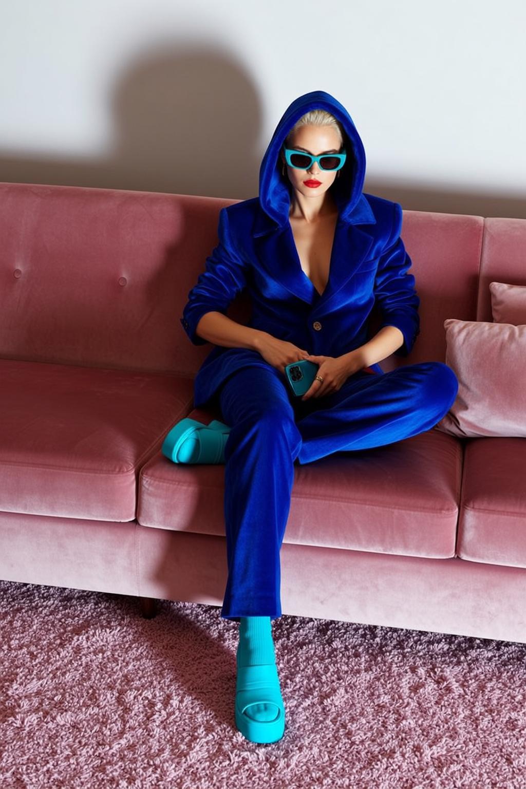 Fashion Week Blonde Short Fair Blue Velvet reference photo