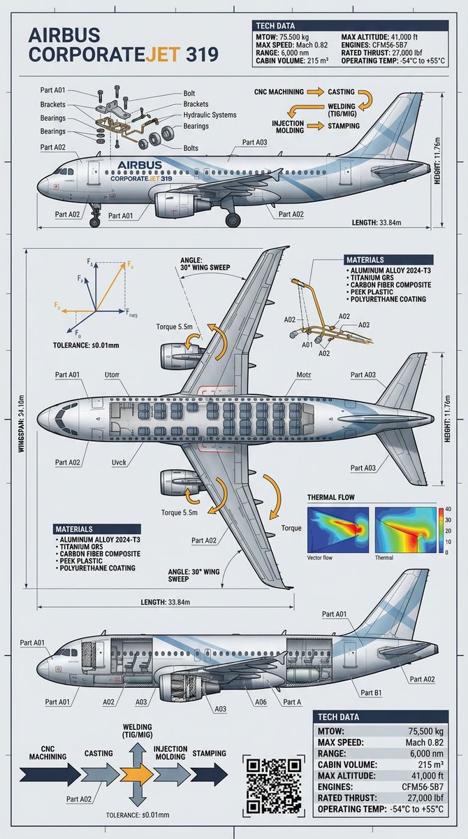 Object Technical Blueprint Infographic Pack