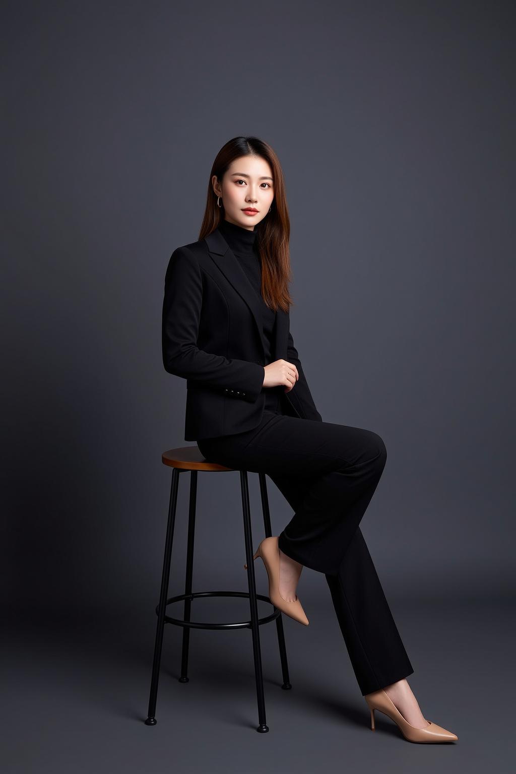 Luxury Young Asian Long Straight Brown Fair reference photo