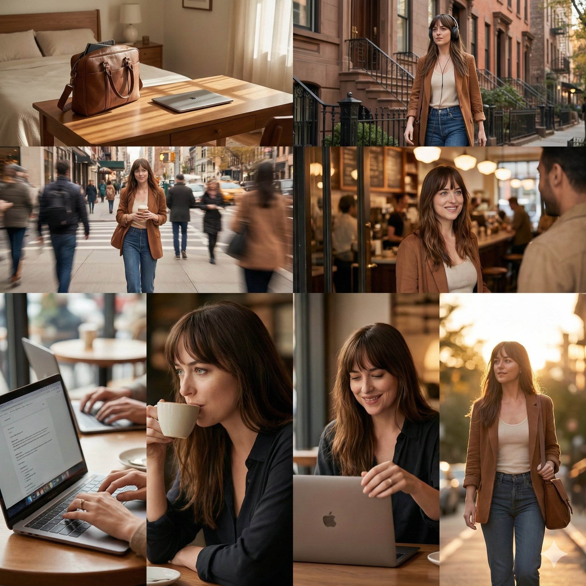 Girls Cinematic Journey Realistic Collage