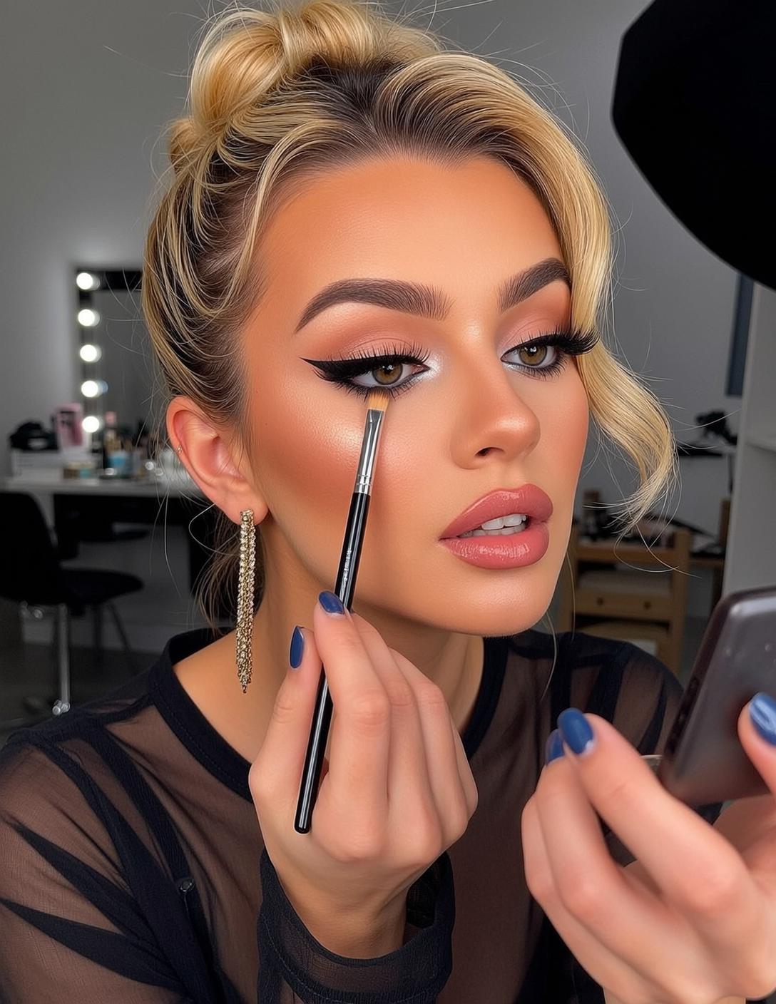 Makeup Application Closeup Portrait reference photo