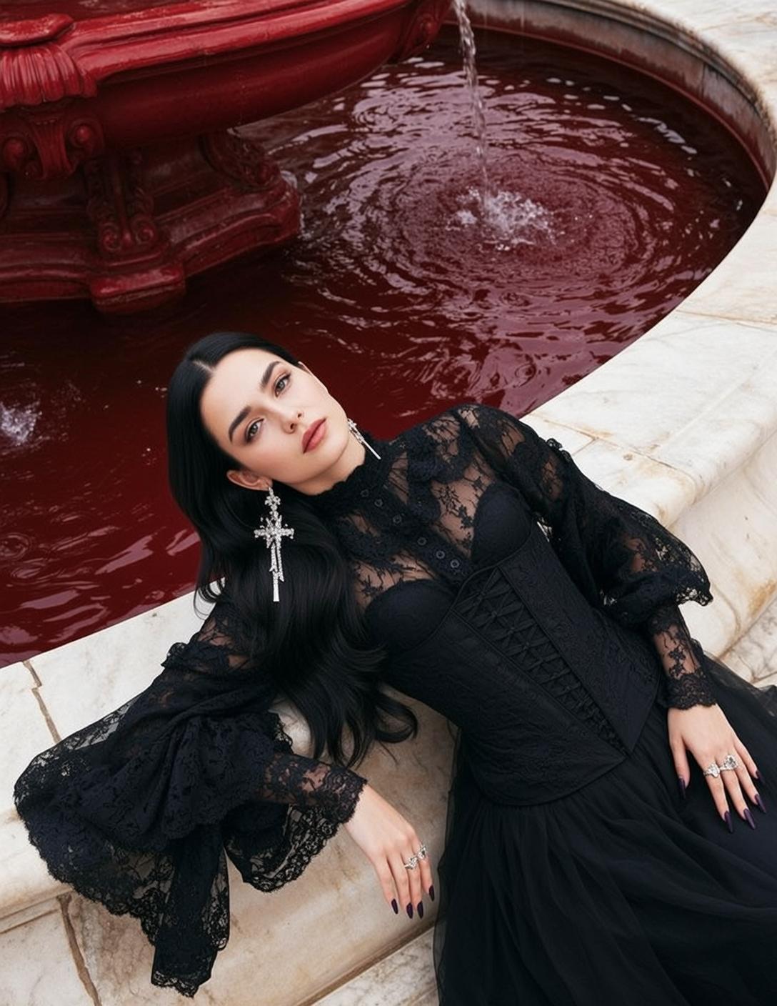Black Tulle Recline reference photo