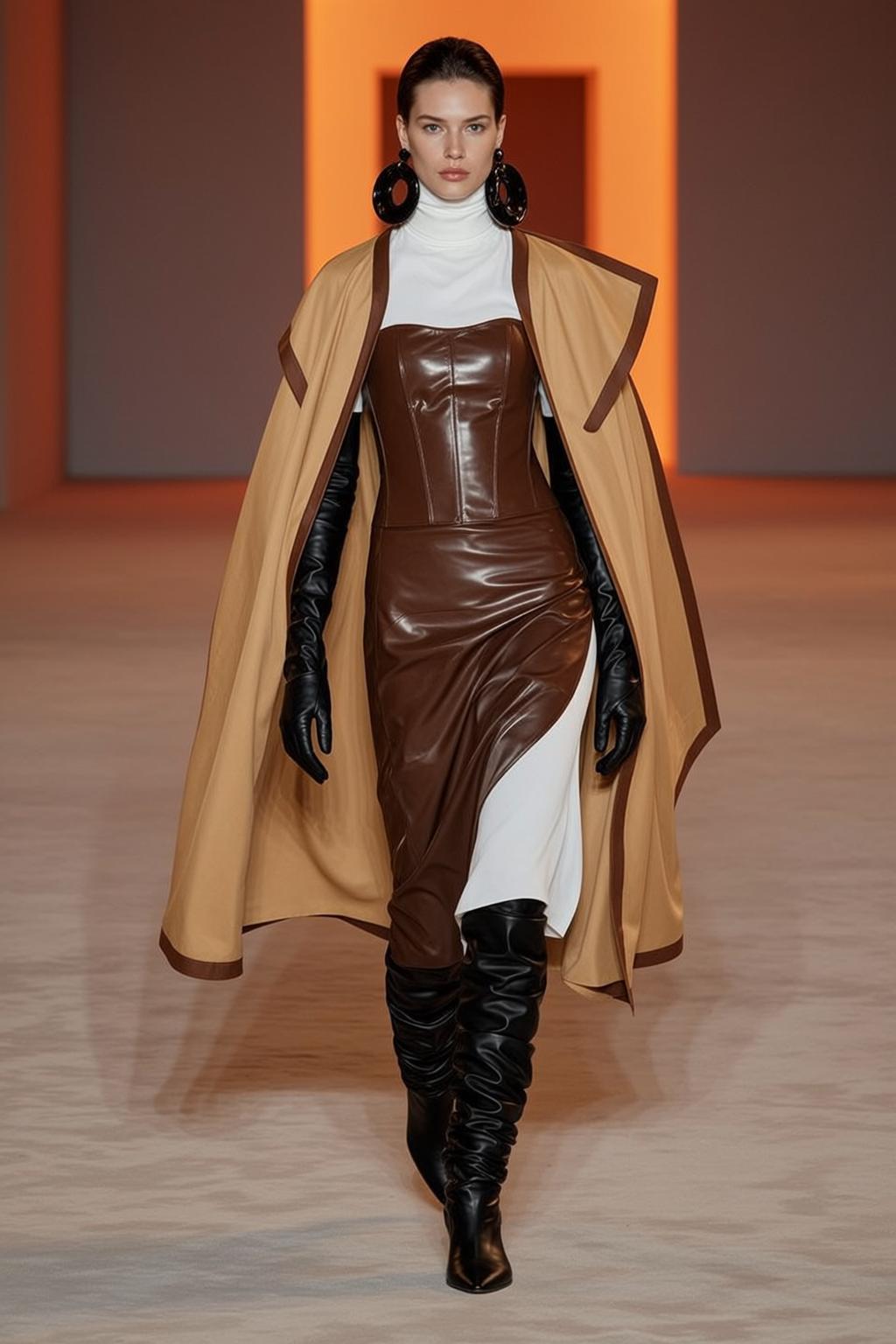 Fashion Week Pulled Back Fair White Turtleneck reference photo