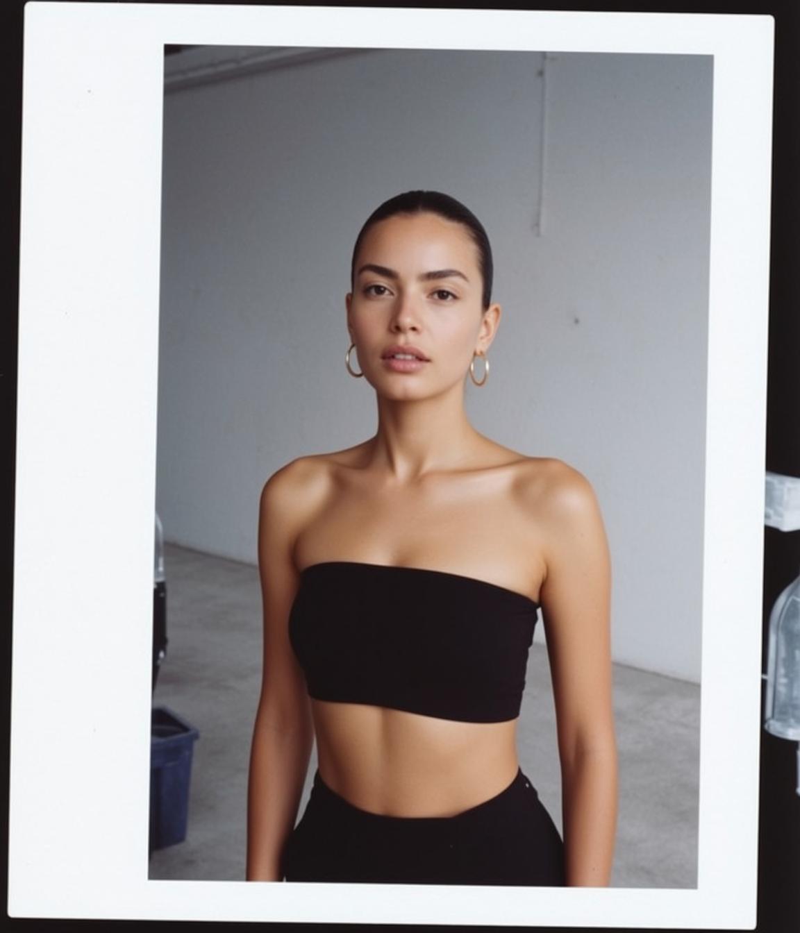 Black Crop Top Studio Portrait