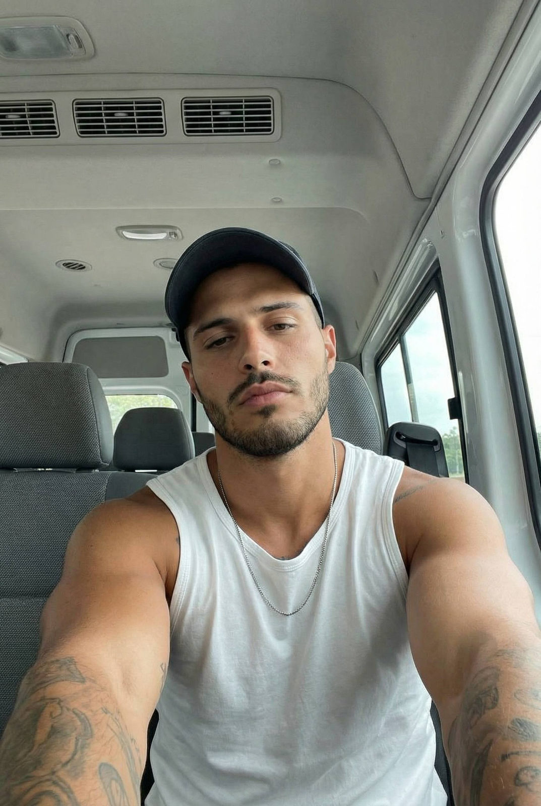 Van Casual Selfie Upward Angle