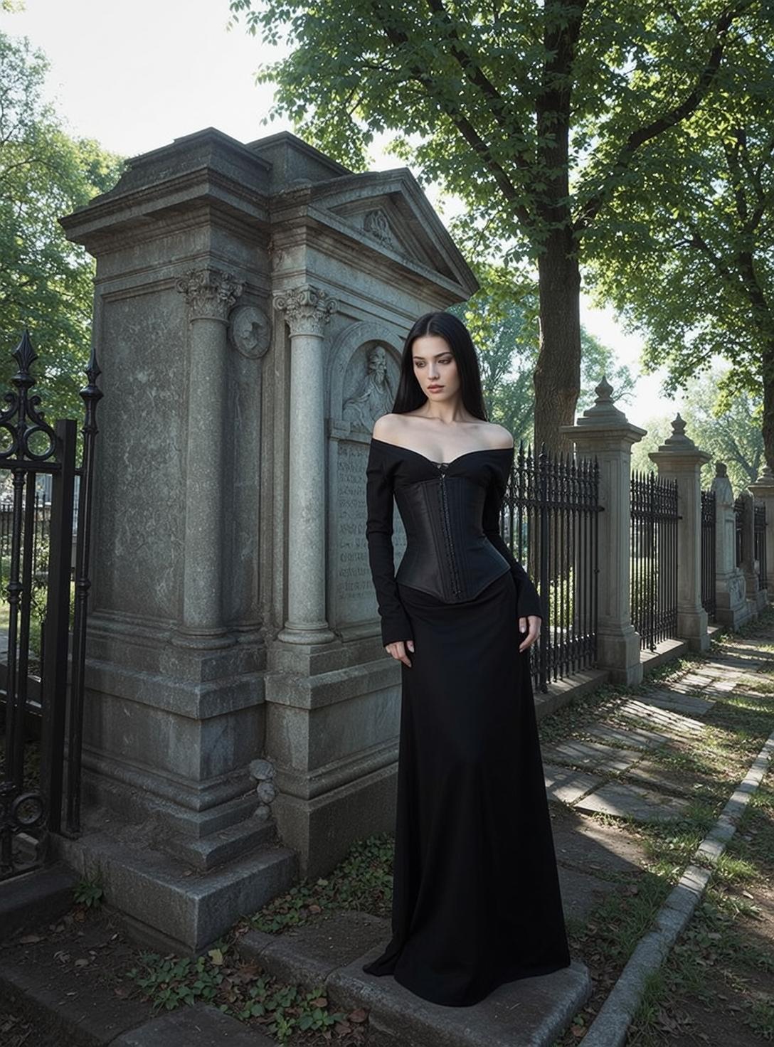 Cemetery Corset Portrait reference photo