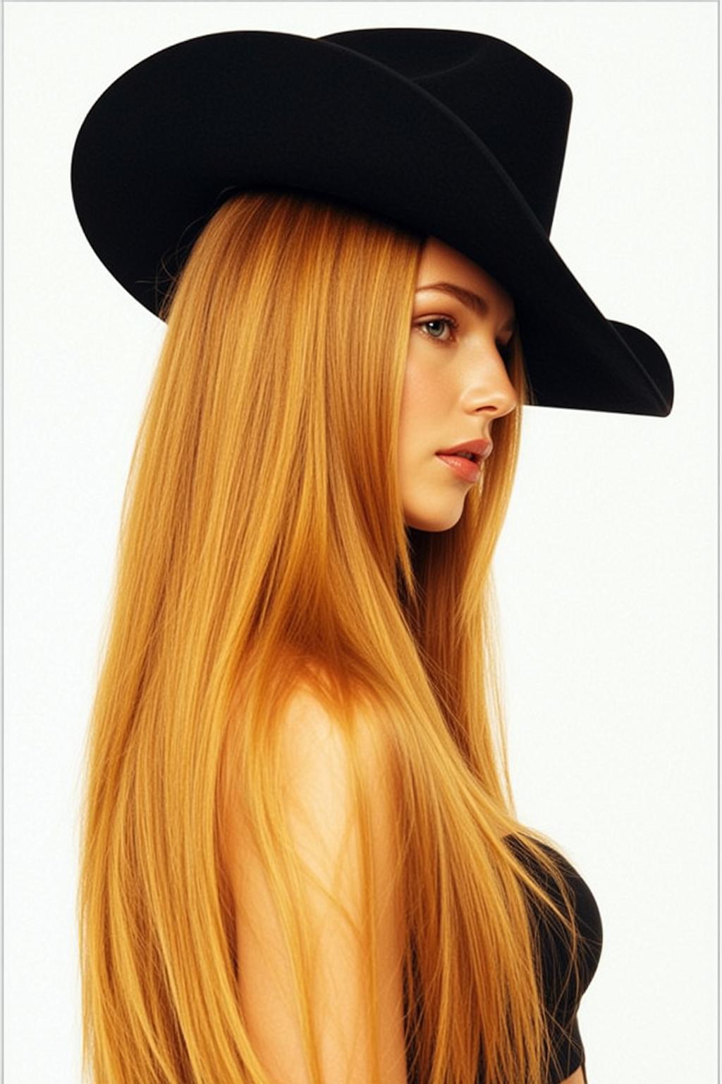 Black Cowboy Hat Studio Profile reference photo