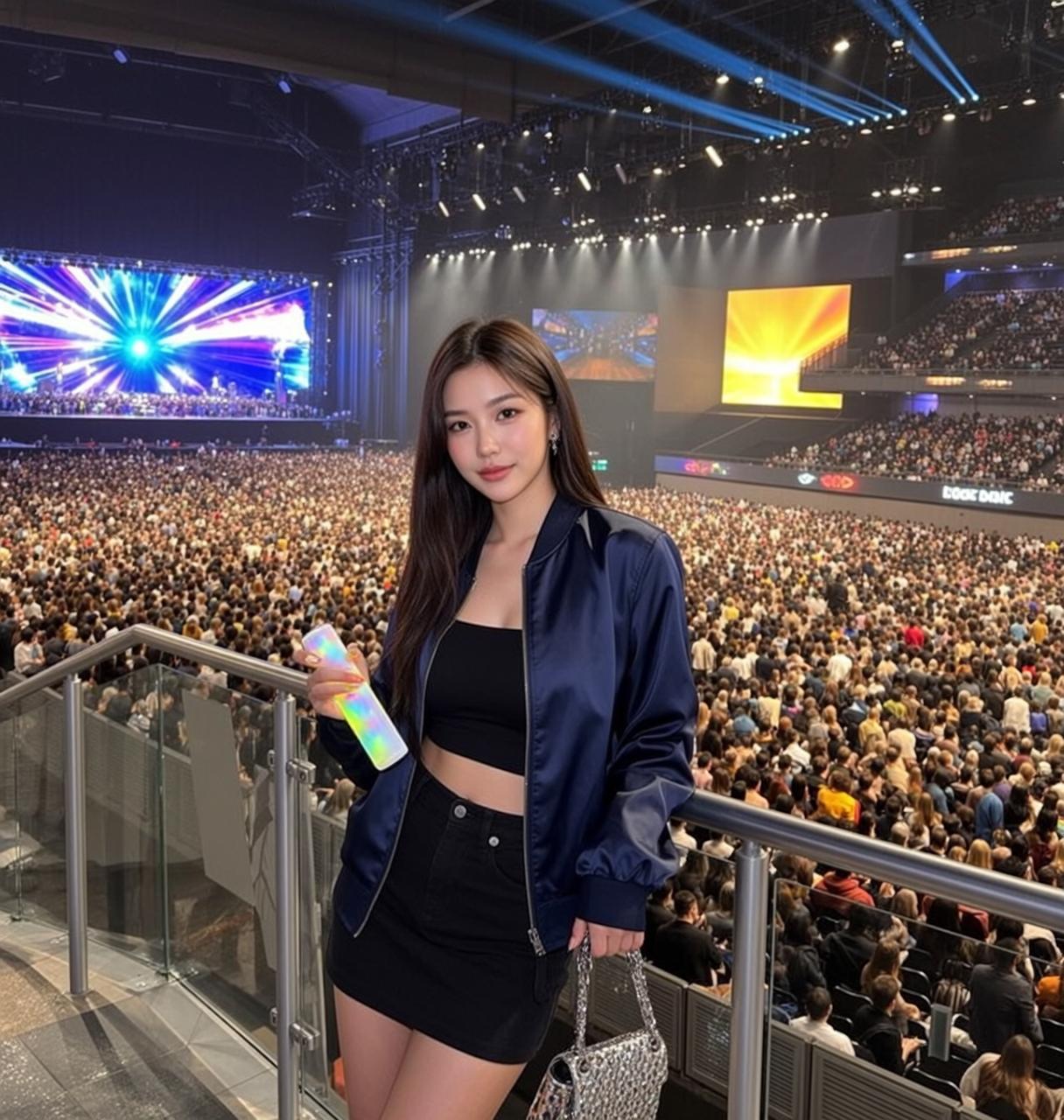 Concert Venue Bomber Jacket Light Stick reference photo
