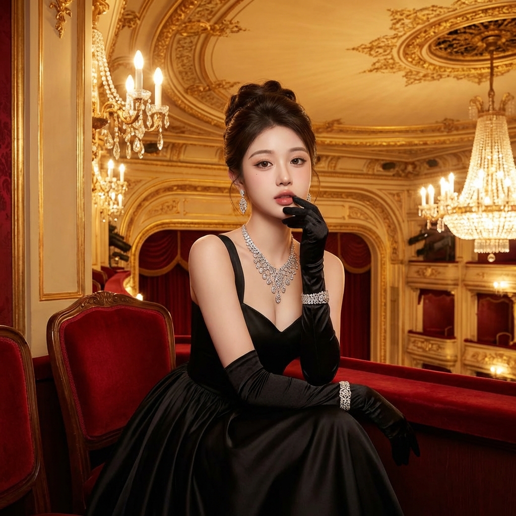 Opera House Red Velvet Box Seat Golden Ambiance