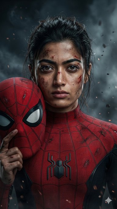 Battle Worn Spider Woman Masked Hero Cinematic