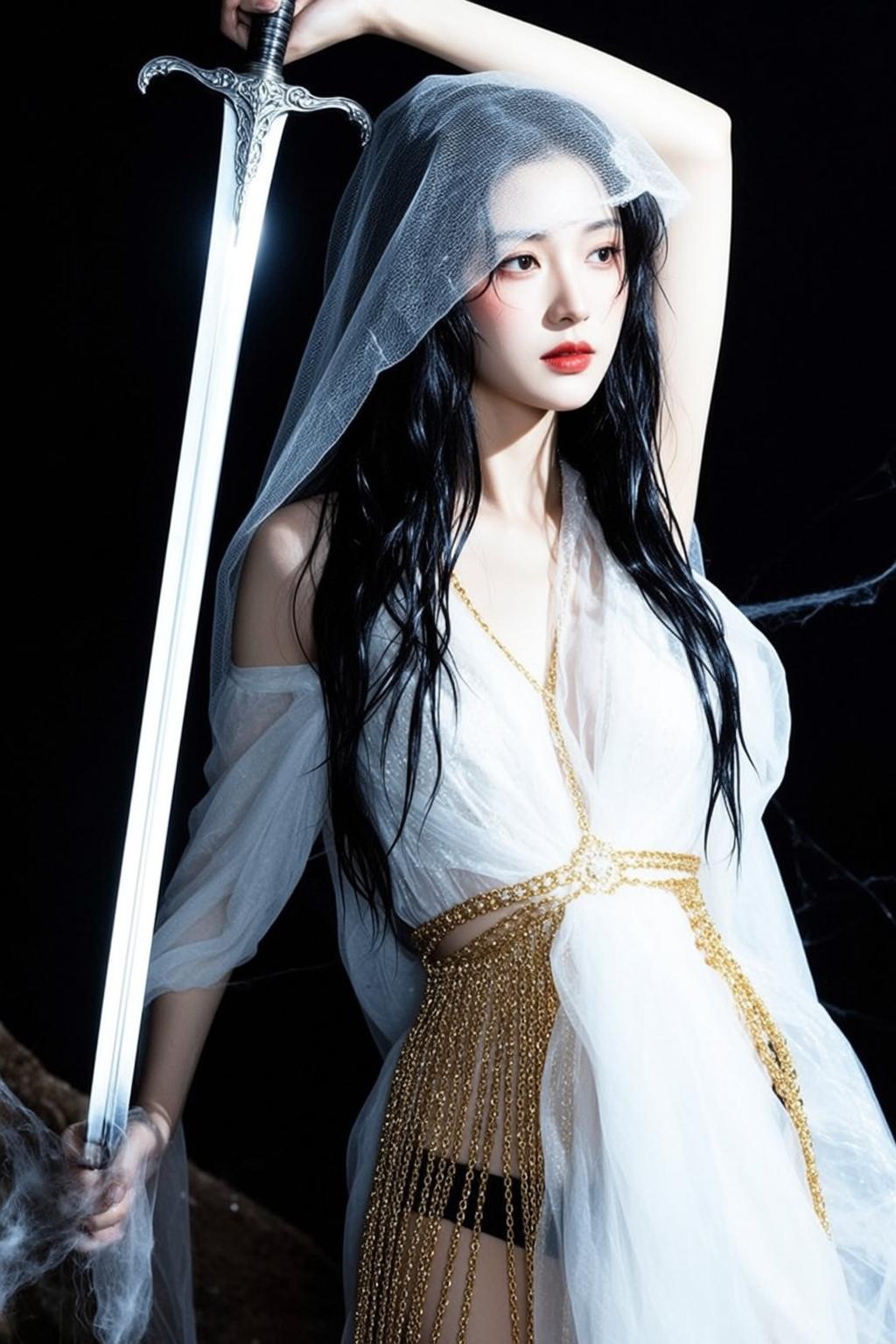 Veiled Sword Dark Fantasy reference photo