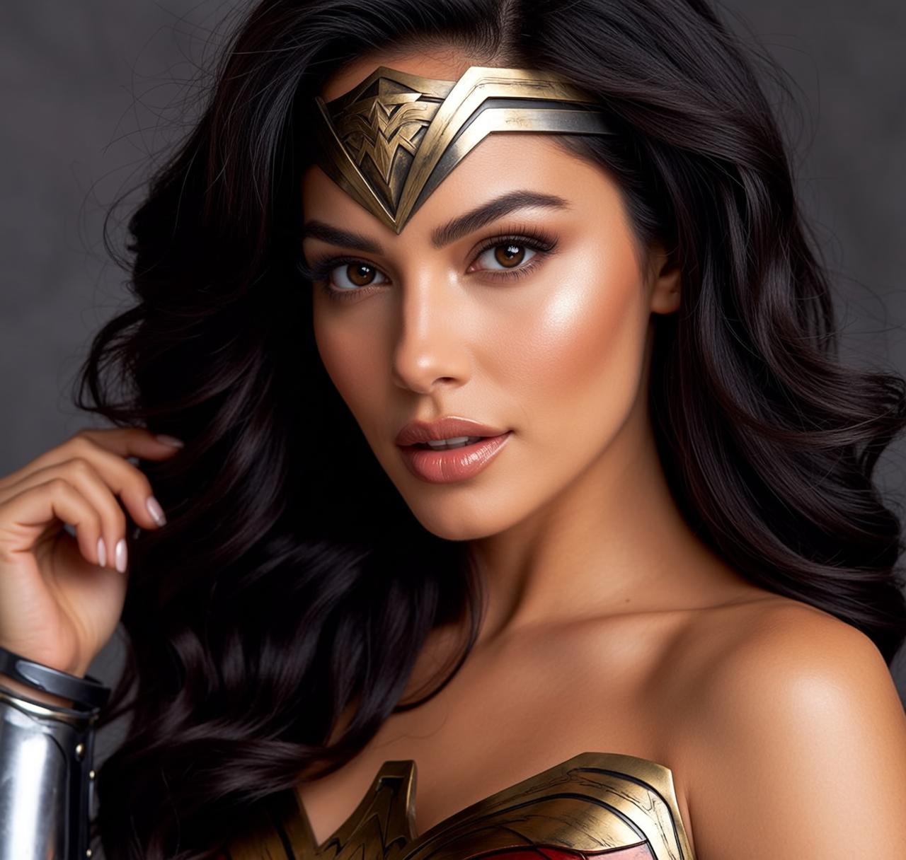 Makeup Captured Close-up Her Body Angled Slightly reference photo