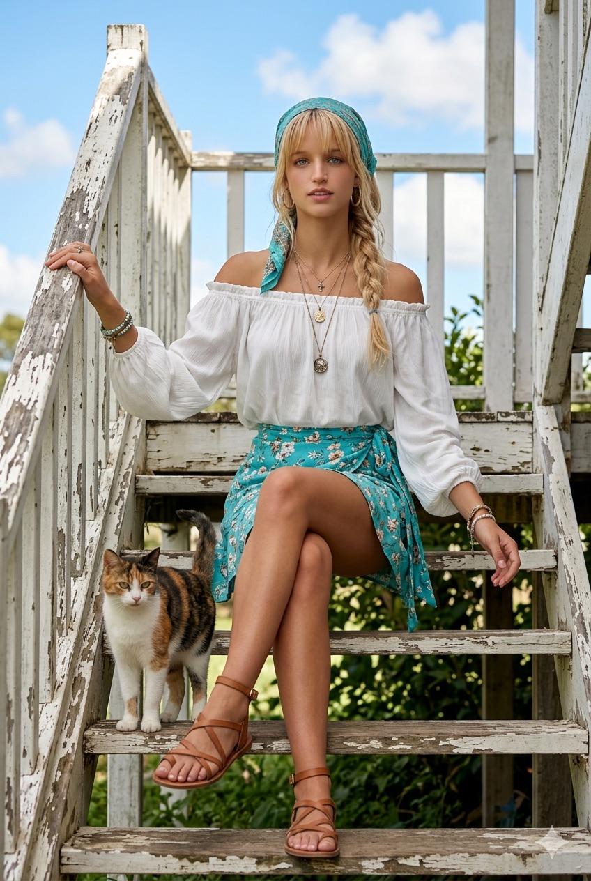 Alabama in a peasant skirt