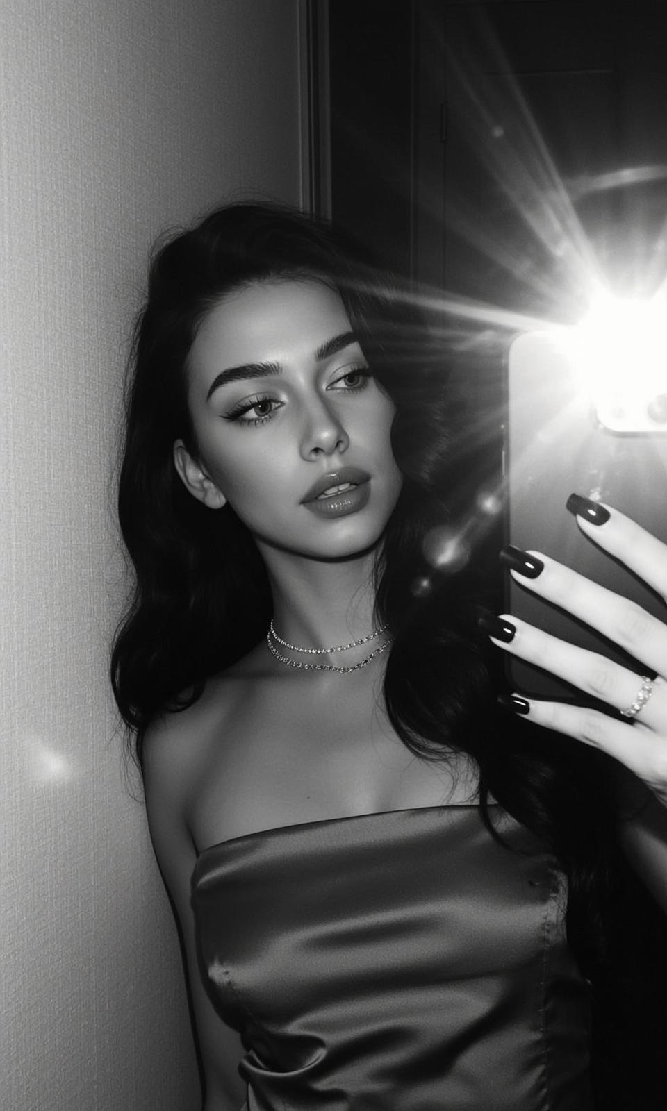 Black And White Selfie reference photo