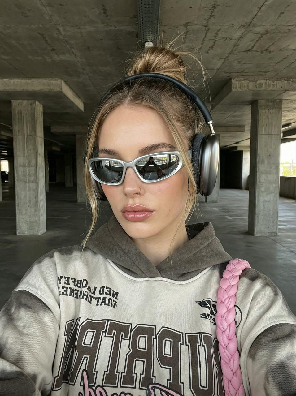 Realistic Street Style Portrait Concrete Garage