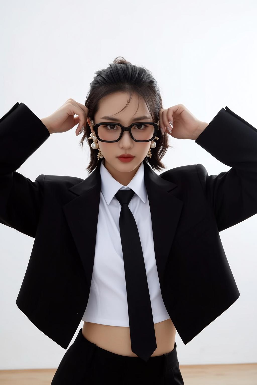 Medium Shot Portrait Young East Asian Woman With Dark Short reference photo
