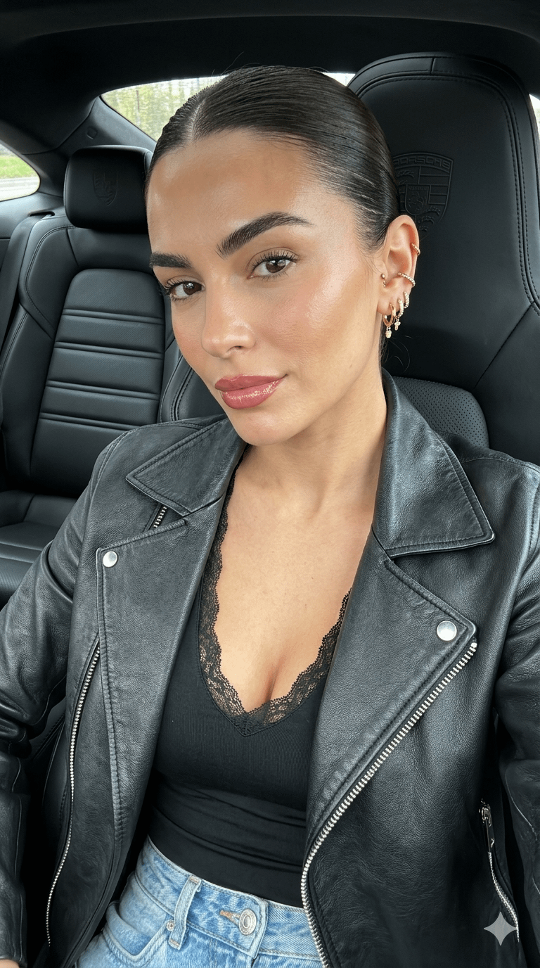 Luxury Car Passenger Seat Selfie