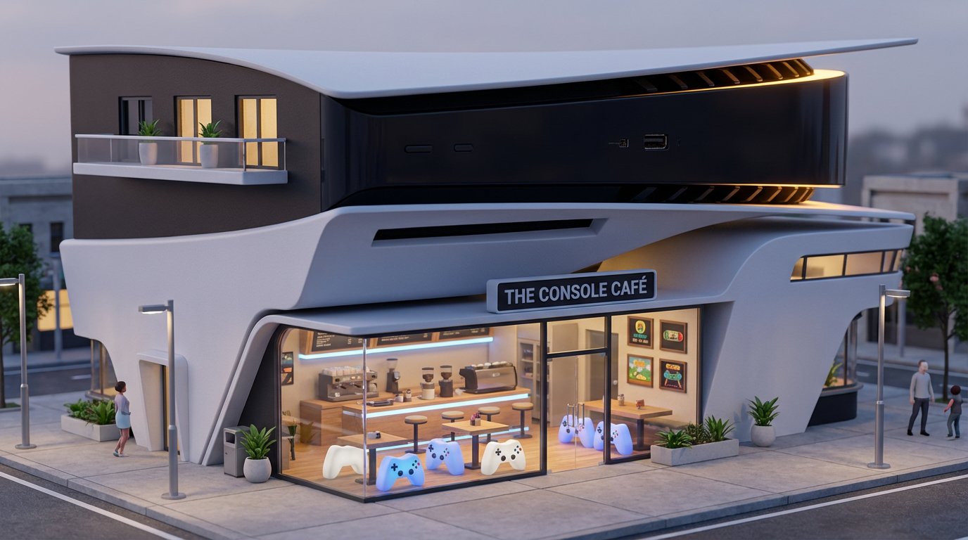 Miniature Cafe Product Architecture Realistic