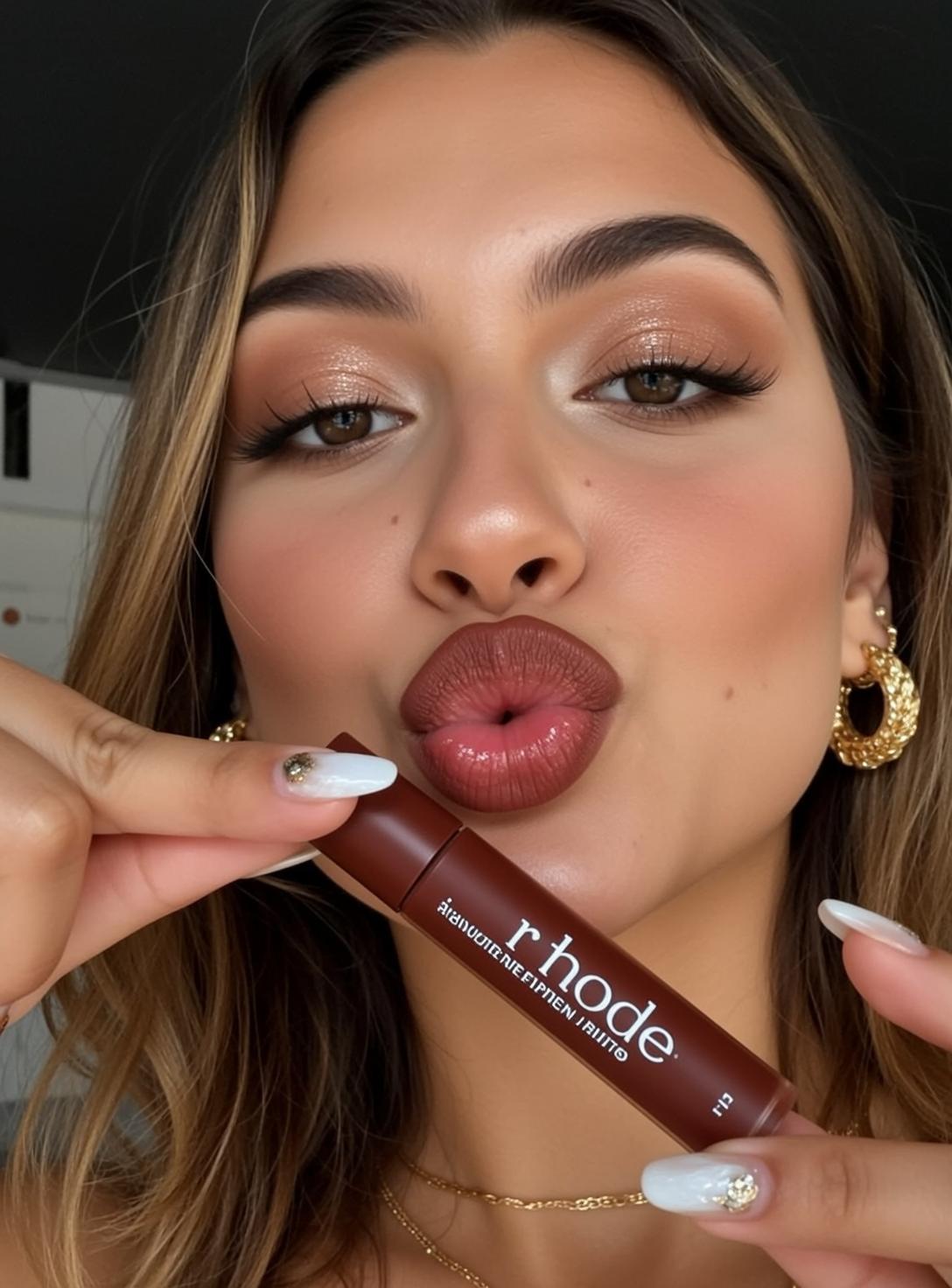 Explore Close-up Captures Her Lips Pursed Kiss reference photo