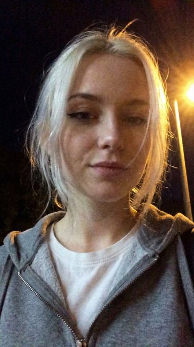 Night Selfie Low Quality Woman Vertical