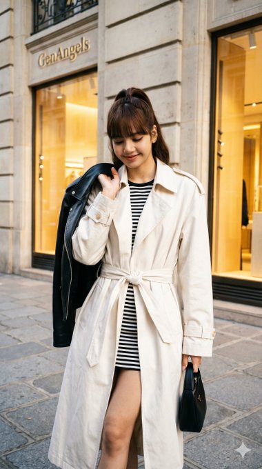 Cobblestone Street Trench Coat Mini Dress Handbag