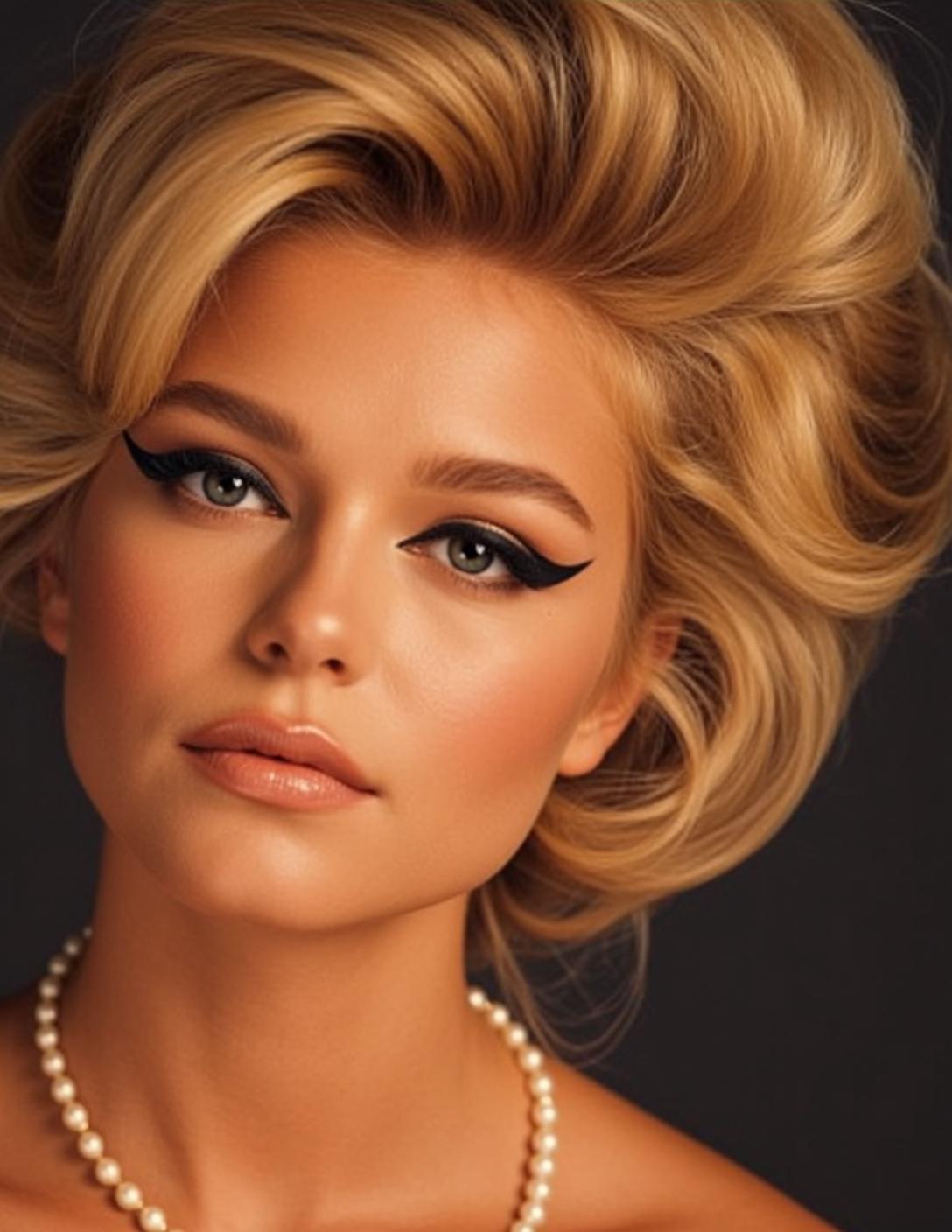 Blonde Waves Studio Portrait Pearl Necklace reference photo