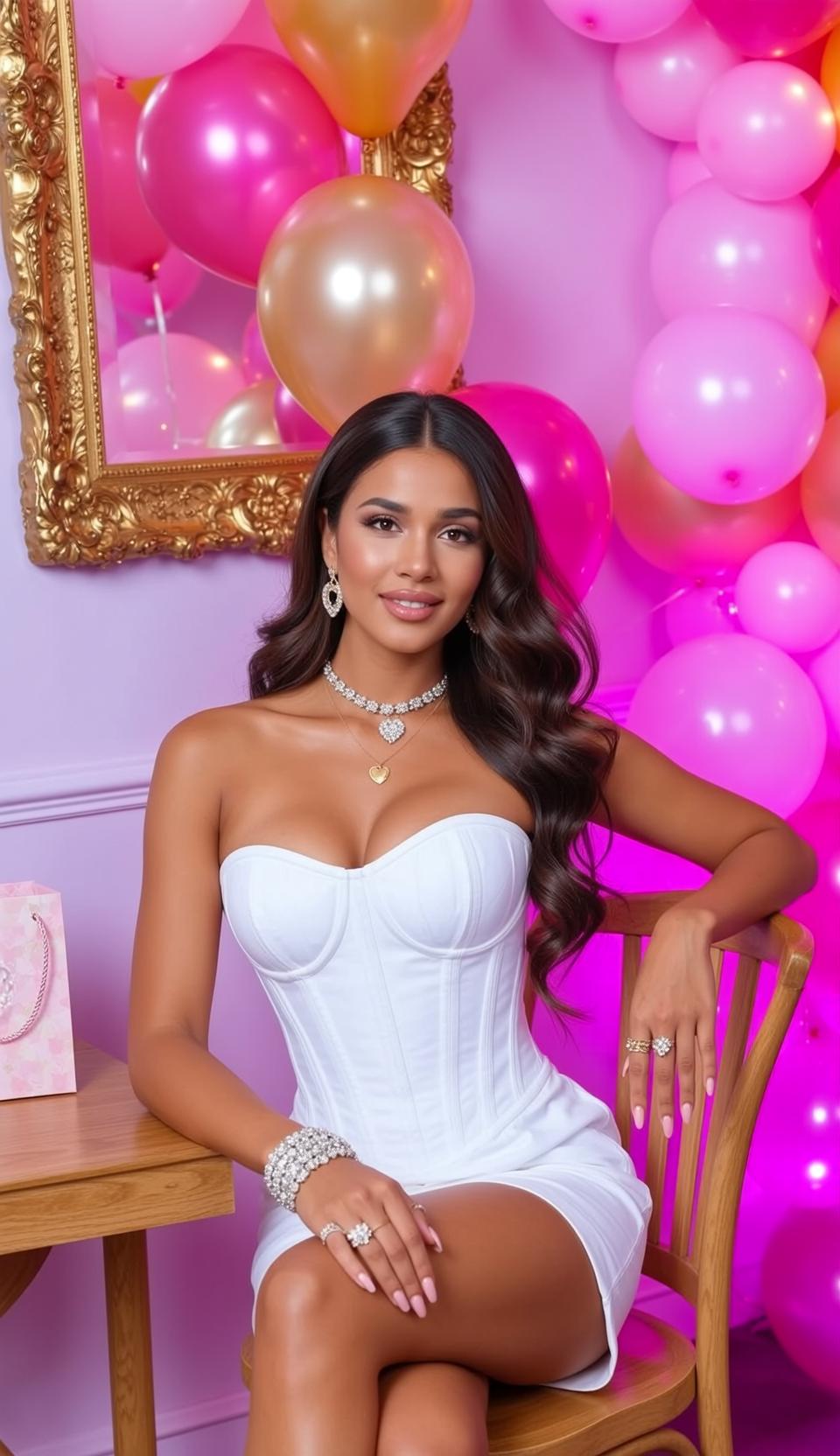White Corset Dress Table reference photo