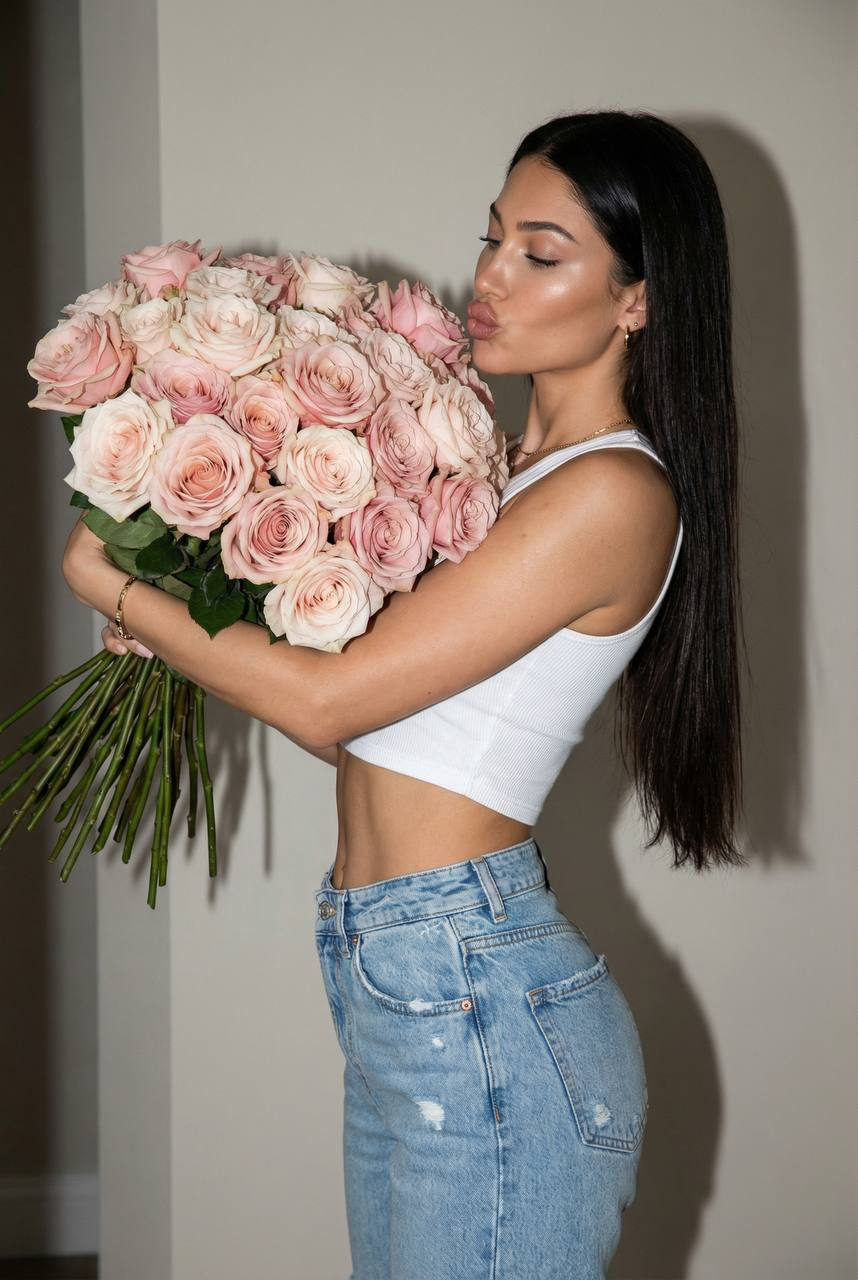 Realistic Modern Valentine Editorial Indoors