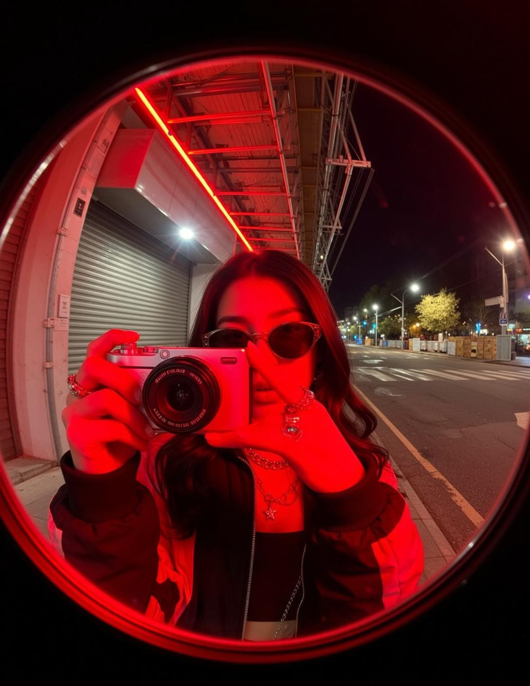 Bomber Jacket Camera Mirror Selfie reference photo