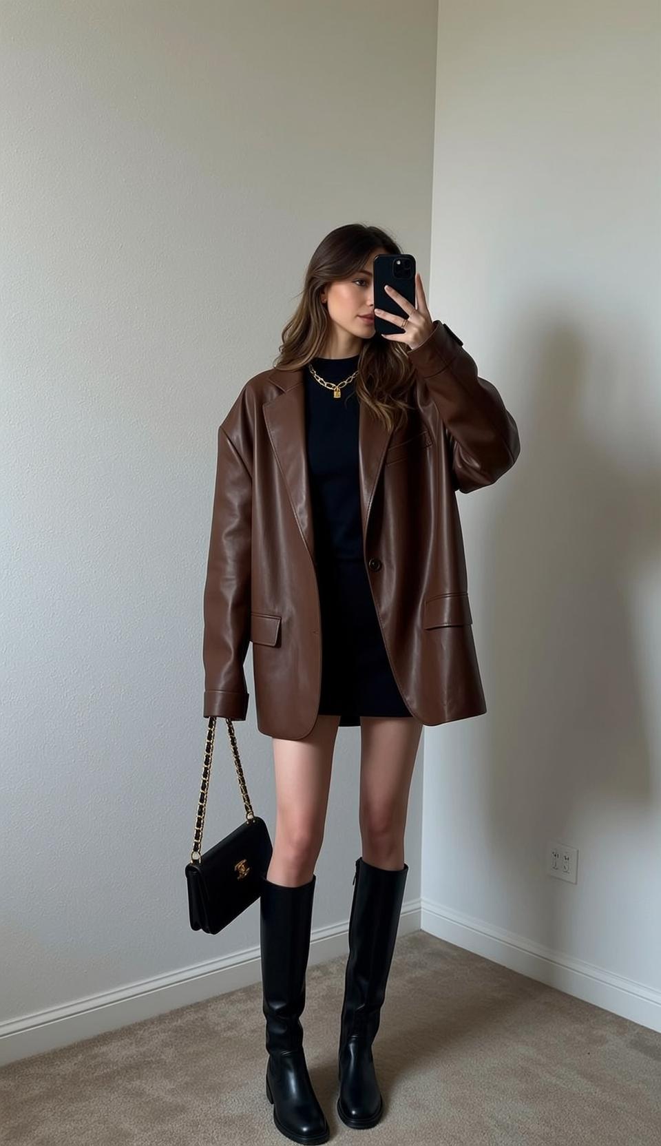 Autumn Young Long Wavy Brown Fair Black reference photo