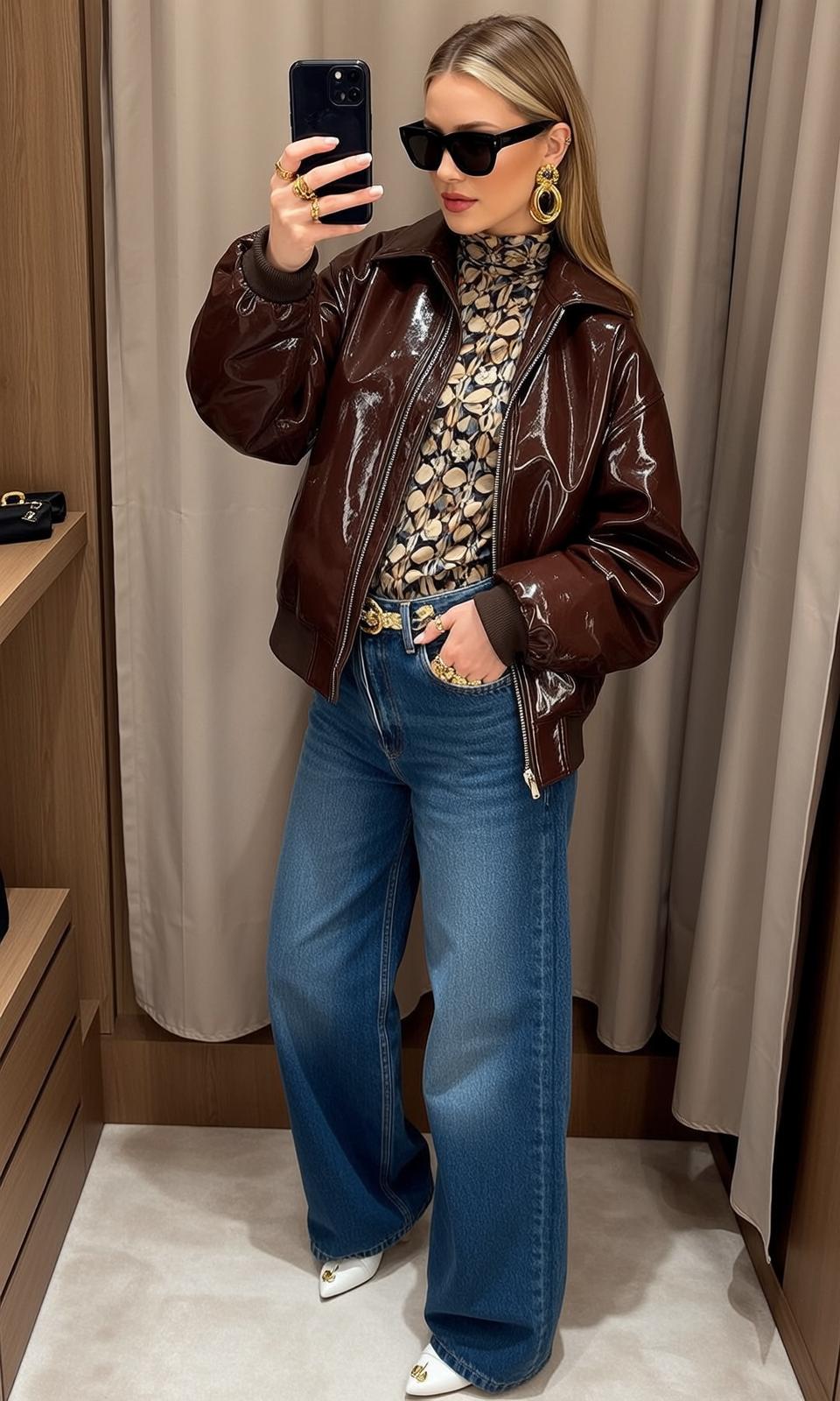 Autumn Young Blonde Straight Parted Middle Fair reference photo