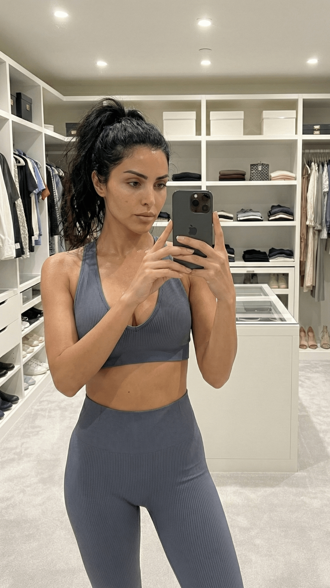 Mirror Selfie In Organized Walk In Closet reference photo